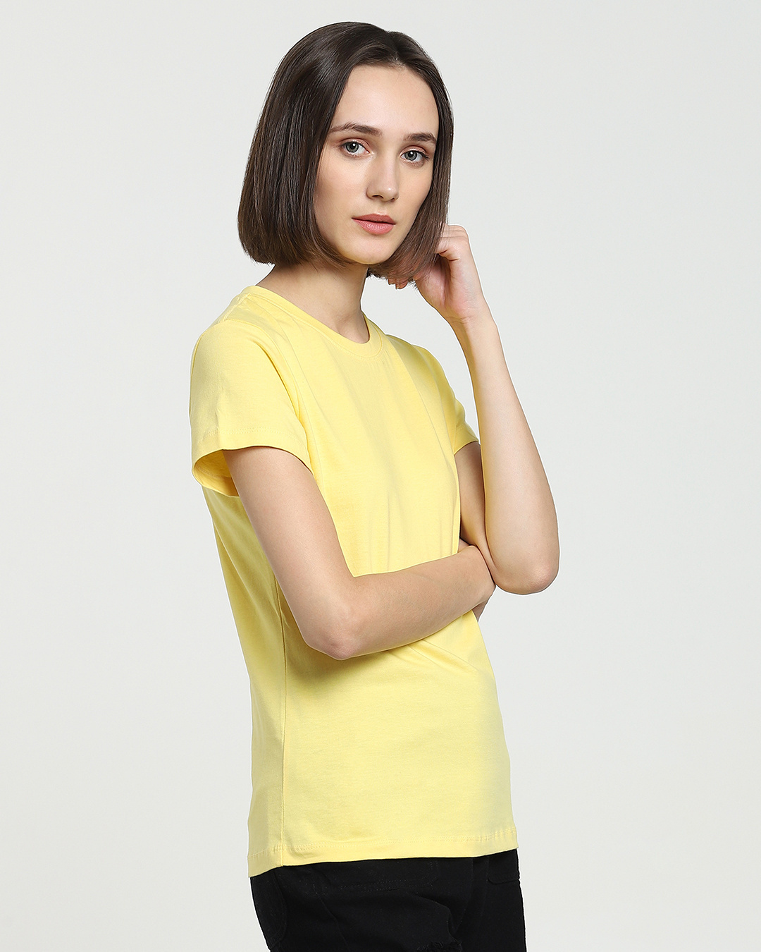 Shop Women's Lemon Yellow T-Shirt-Back