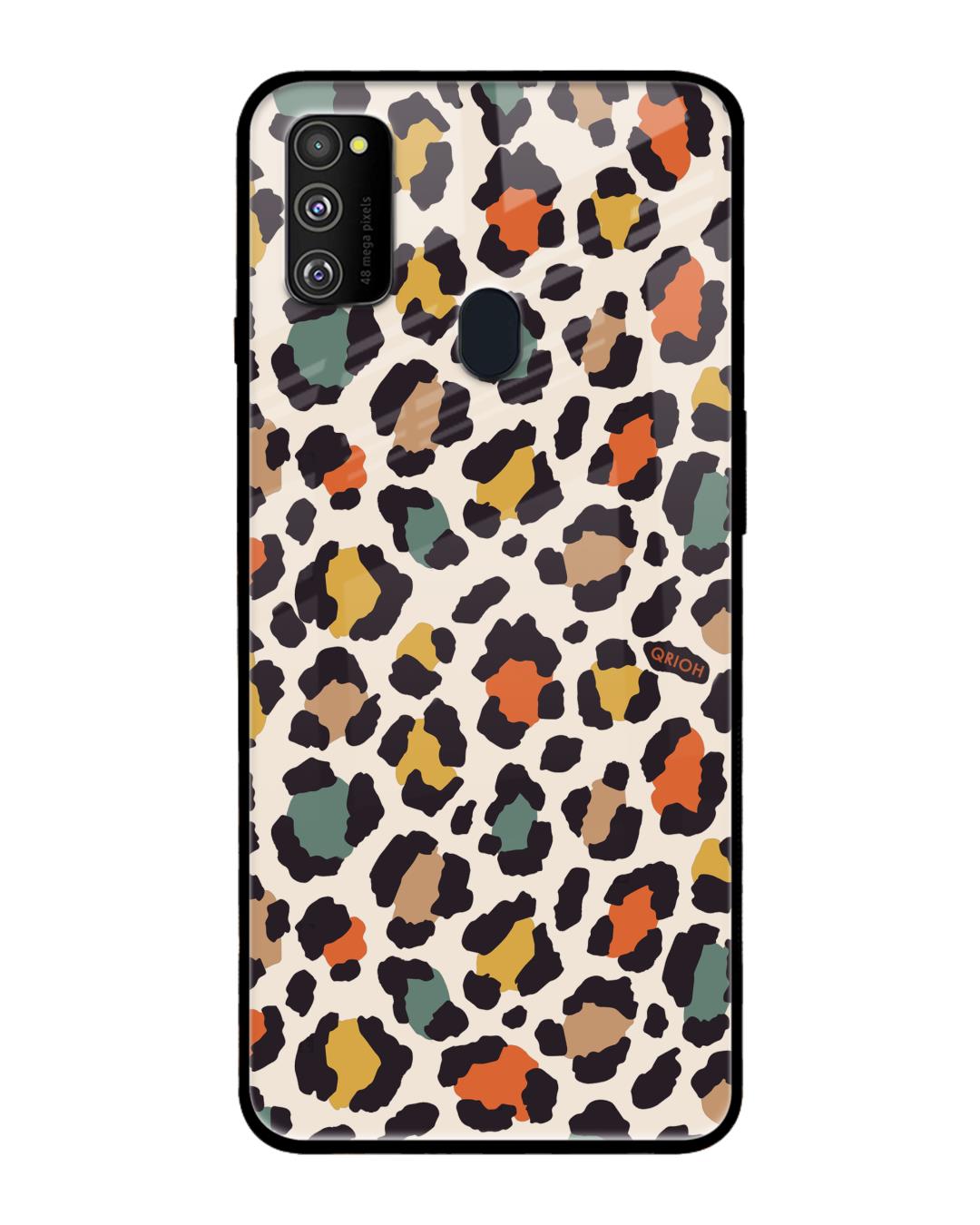 Shop Leopard Printed Premium Glass Cover For Samsung Galaxy M30s(Impact Resistant, Matte Finish)-Back