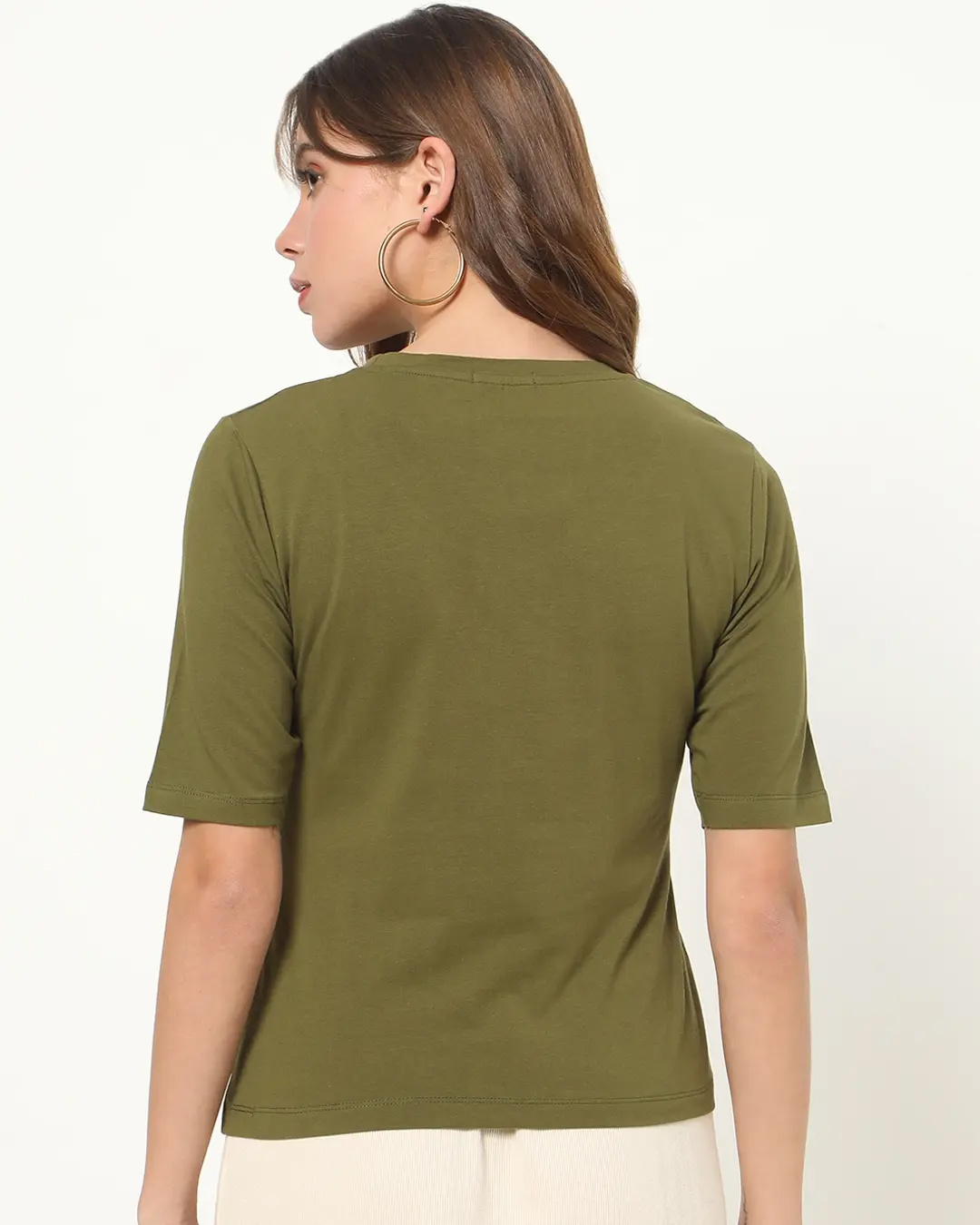 Shop Less is more Elbow Sleeve T-shirt-Back