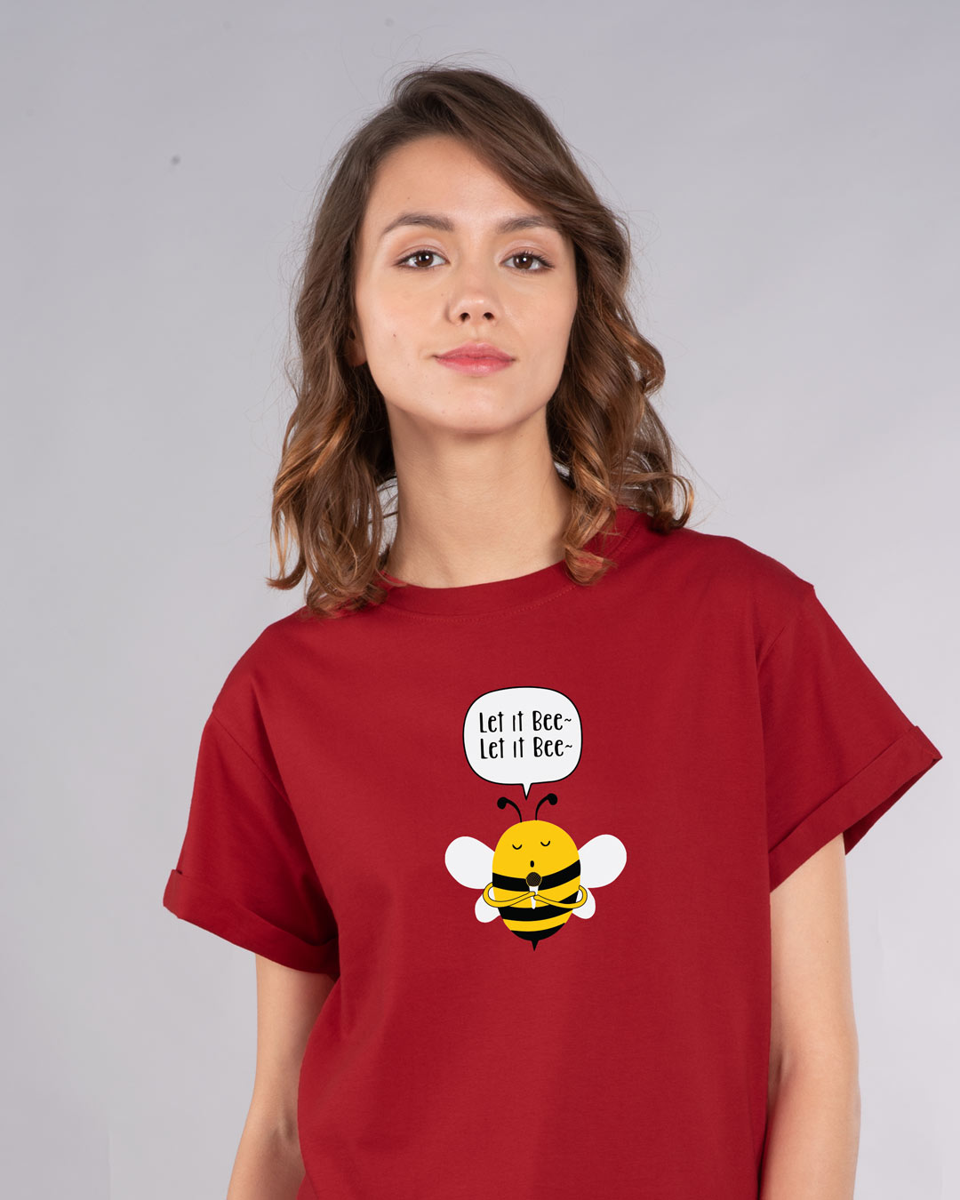 Shop Let It Beee Boyfriend T-Shirt-Back