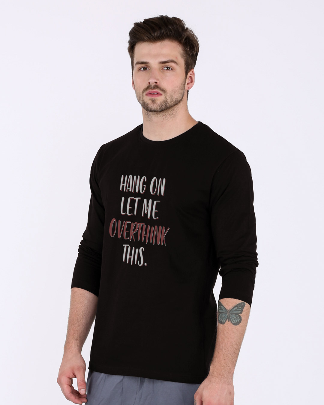 Shop Let Me Overthink Full Sleeve T-Shirt-Back