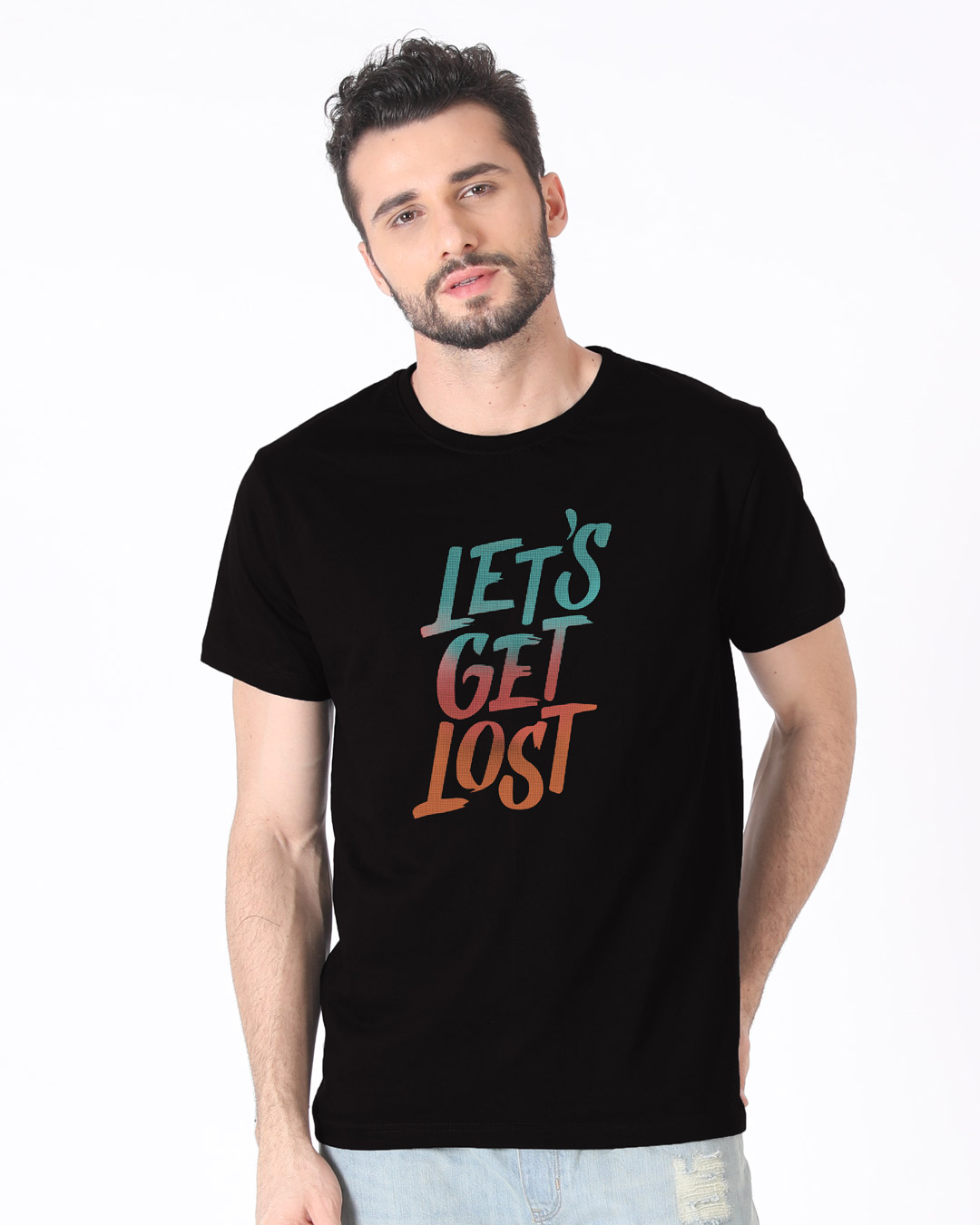 Shop Let's Get Lost Half Sleeve T-Shirt-Back
