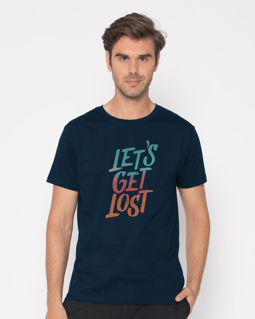 Shop Let's Get Lost Half Sleeve T-Shirt-Back