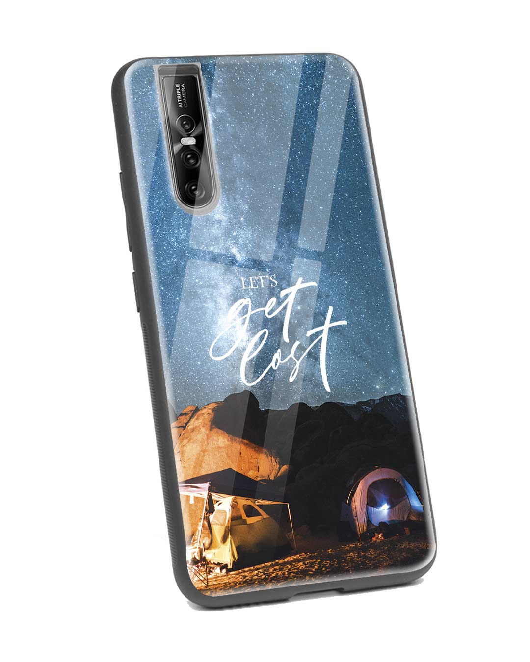 Shop Lets Get Lost Space Vivo V15 Pro Glass Mobile Cover-Back
