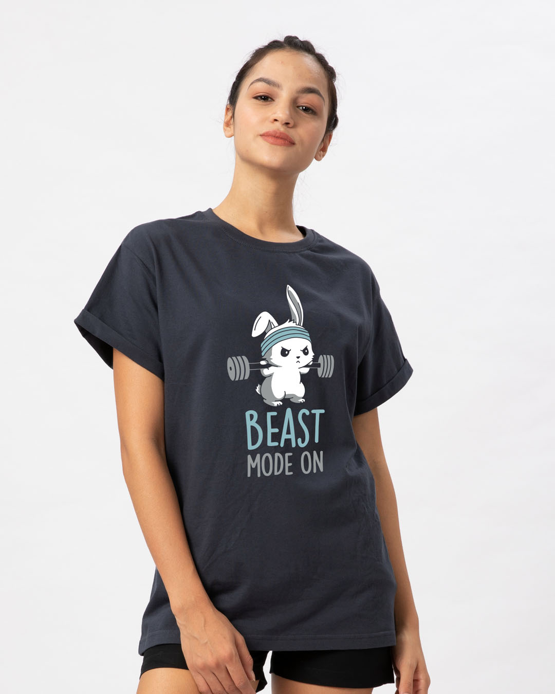 Shop Lift Like A Beast Boyfriend T-Shirt-Back