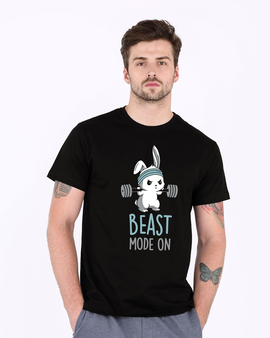 Shop Lift Like A Beast Half Sleeve T-Shirt-Back