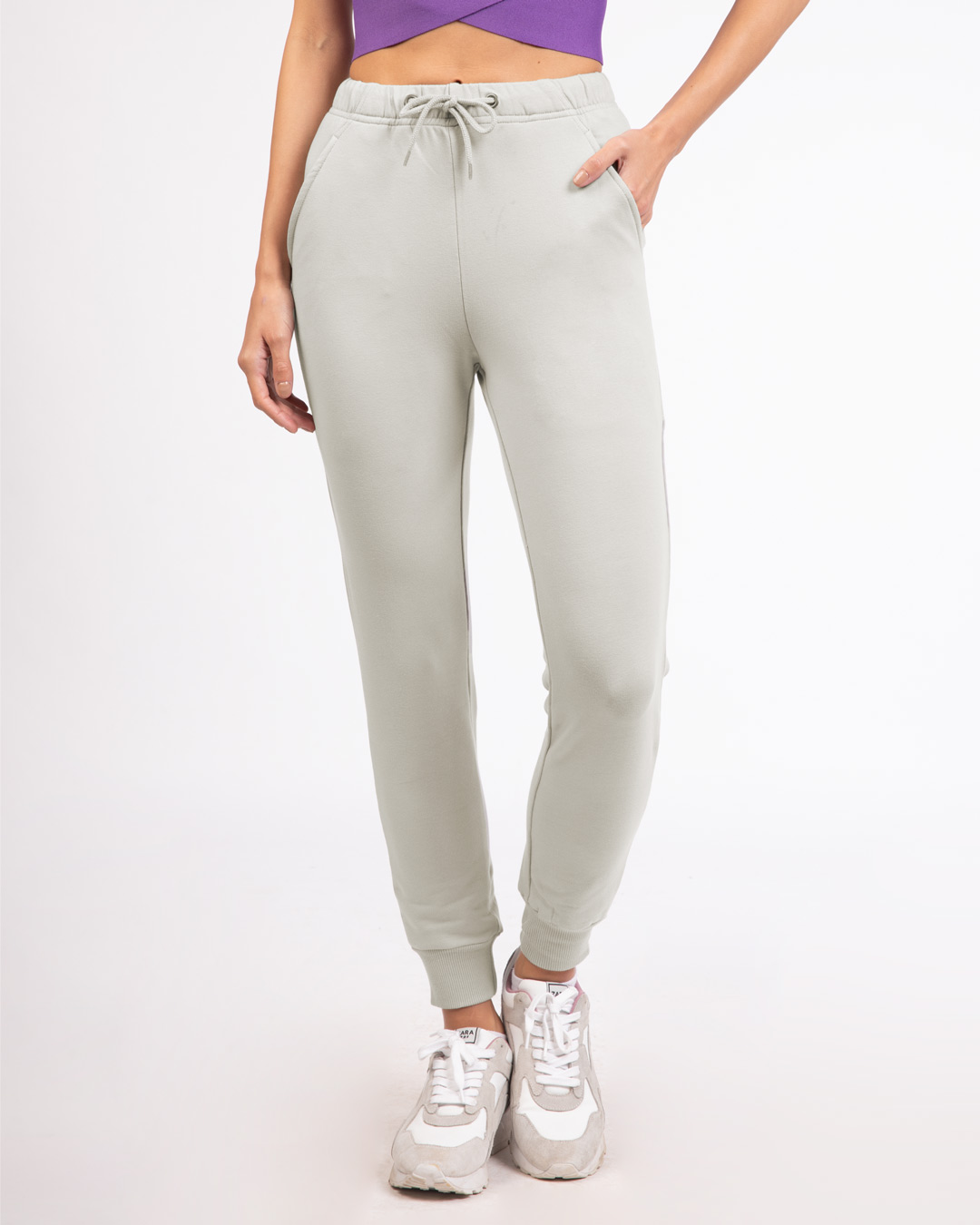 thick grey joggers womens