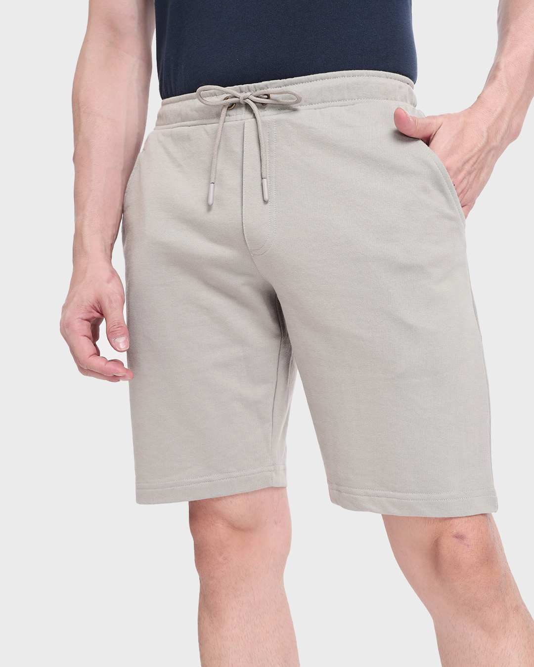 Buy Men's Light Grey Casual Shorts Online at Bewakoof