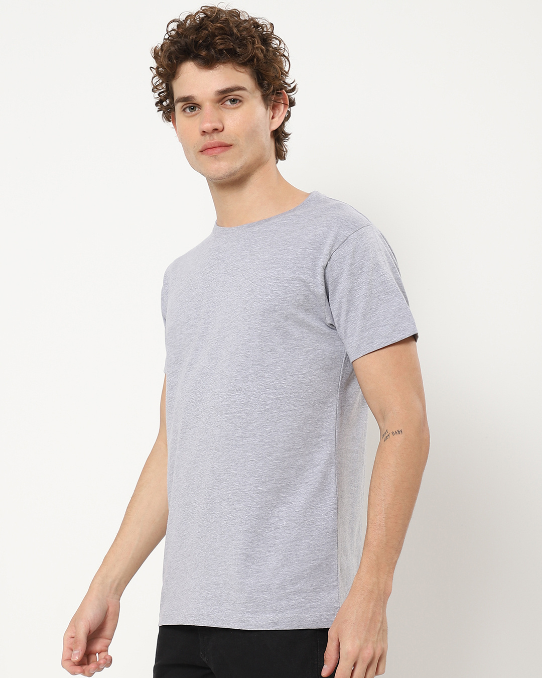 Shop Men's Grey T-shirt-Back