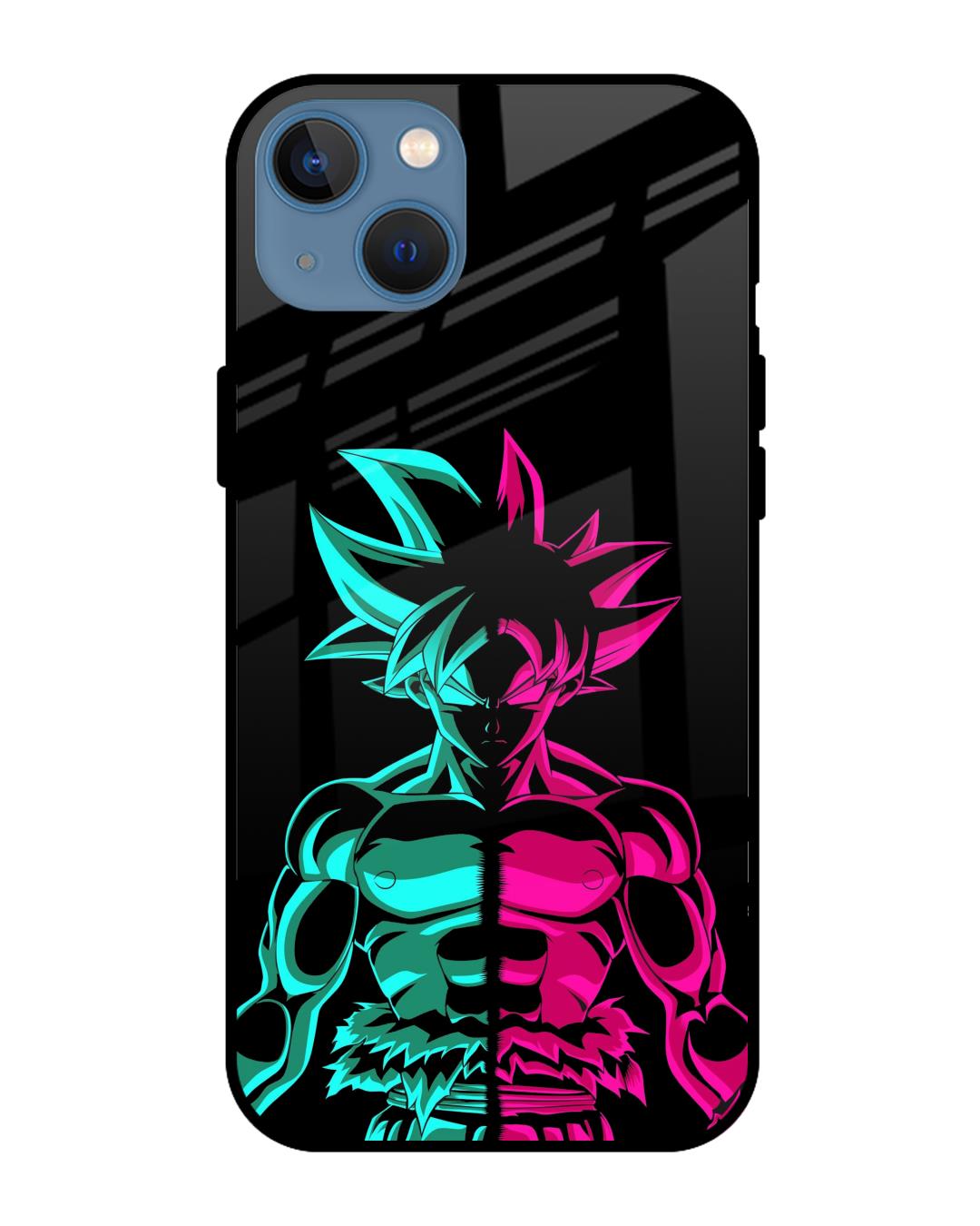 Shop Light On Goku Premium Glass Case for Apple iPhone 13 (Shock Proof,Scratch Resistant)-Front
