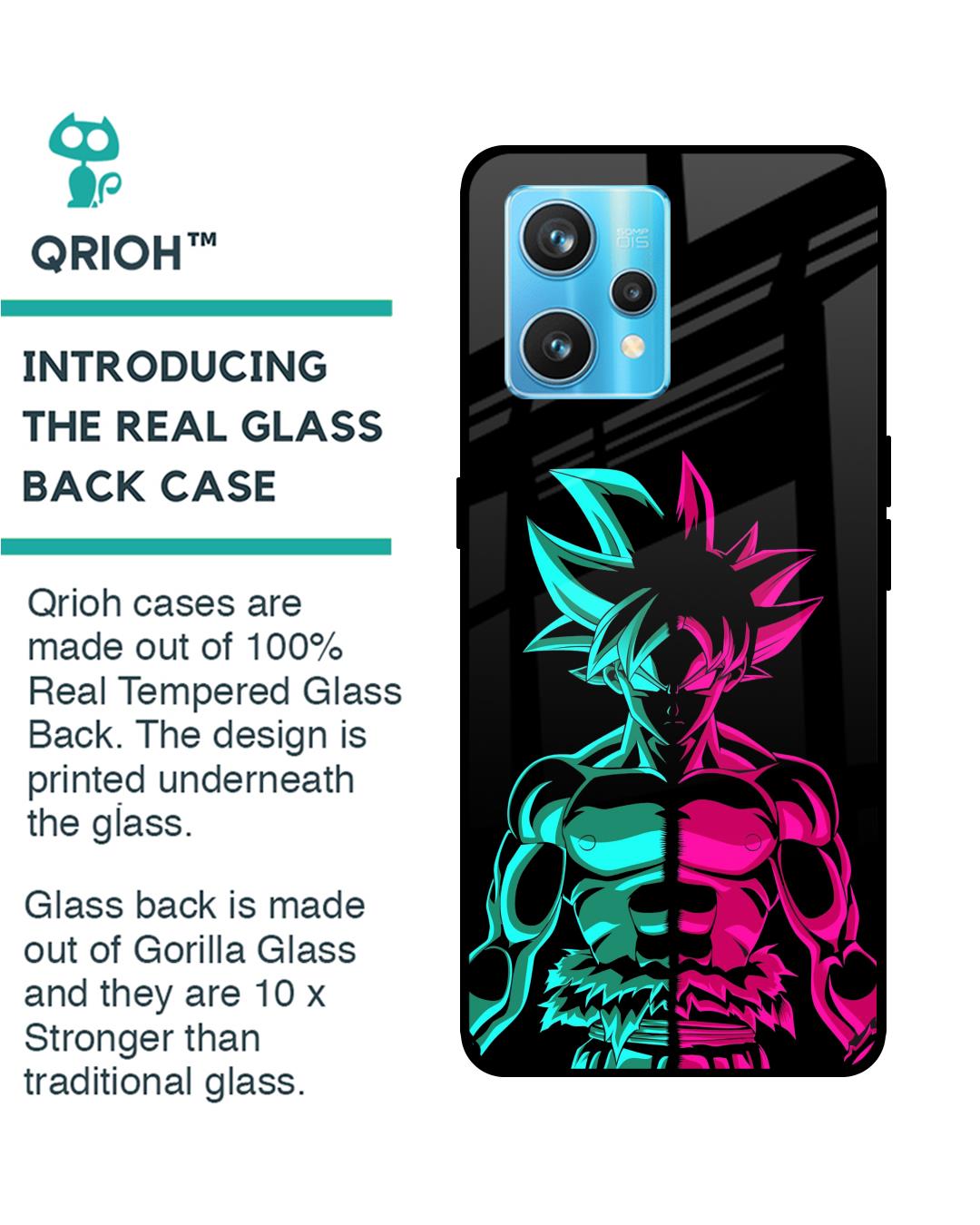Shop Light On Goku Premium Glass Case for Realme 9 Pro Plus(Shock Proof, Scratch Resistant)-Back