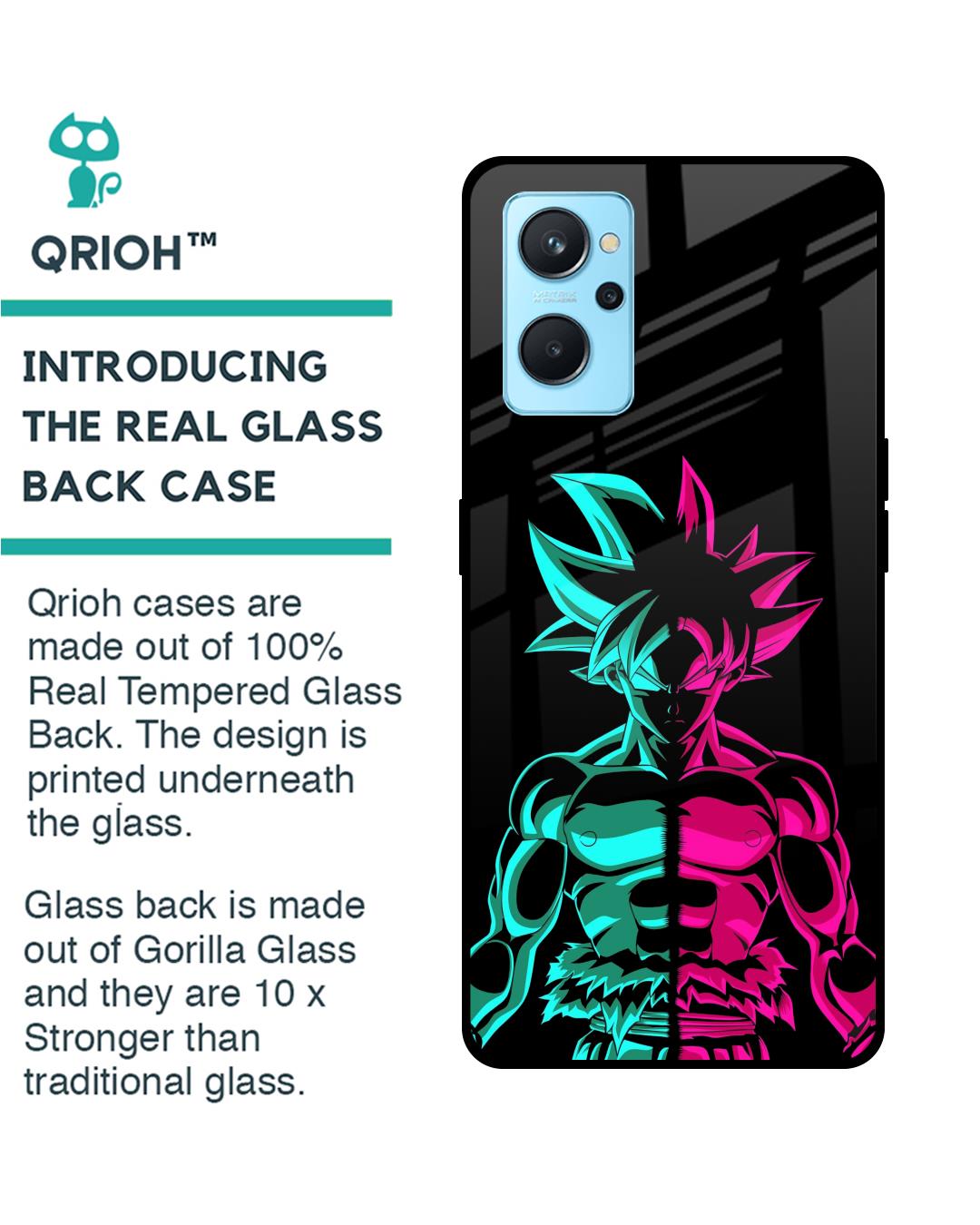 Shop Light On Goku Premium Glass Case for Realme 9i(Shock Proof, Scratch Resistant)-Back