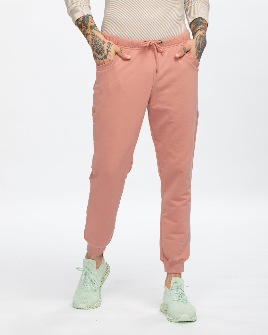 light pink jogger pants