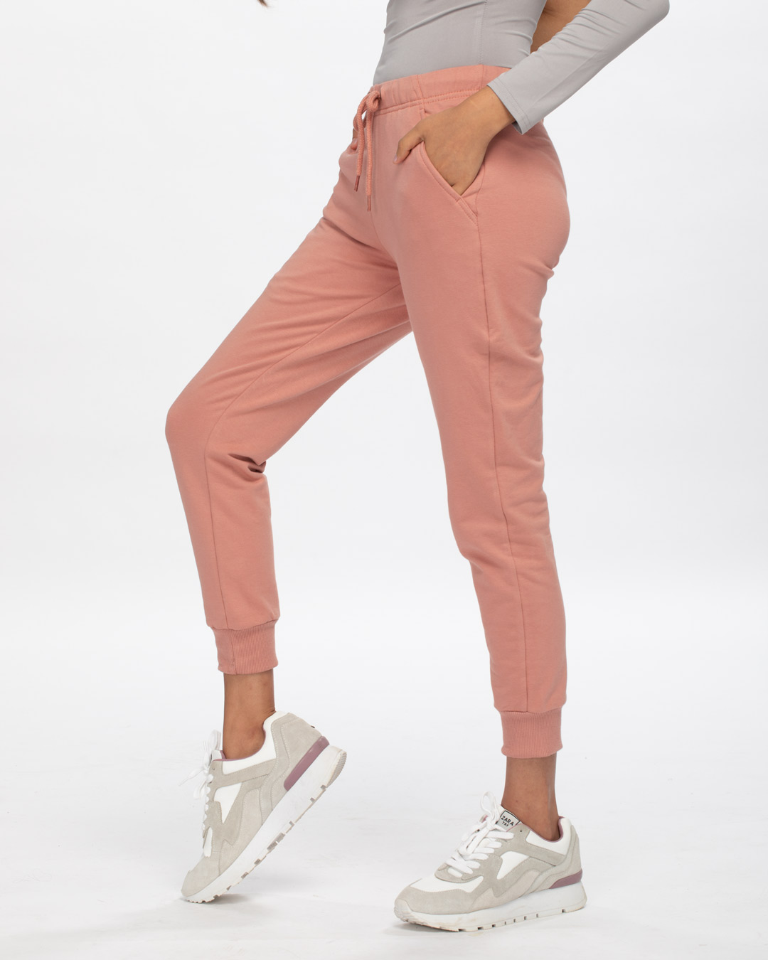 Shop Light Pink Casual Jogger Pants-Back