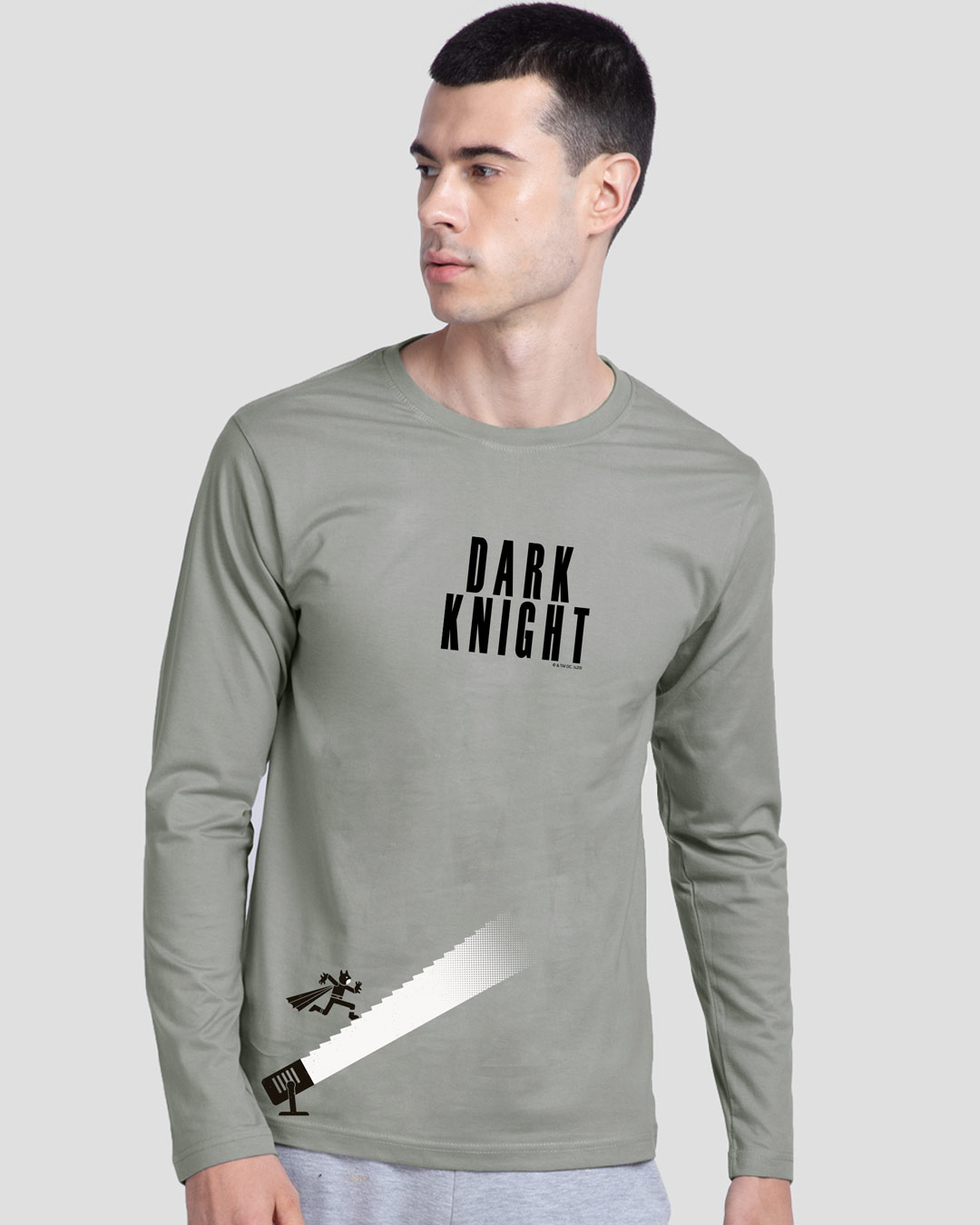 Shop Lightrun Full Sleeve T-Shirt Meteor Grey-Back