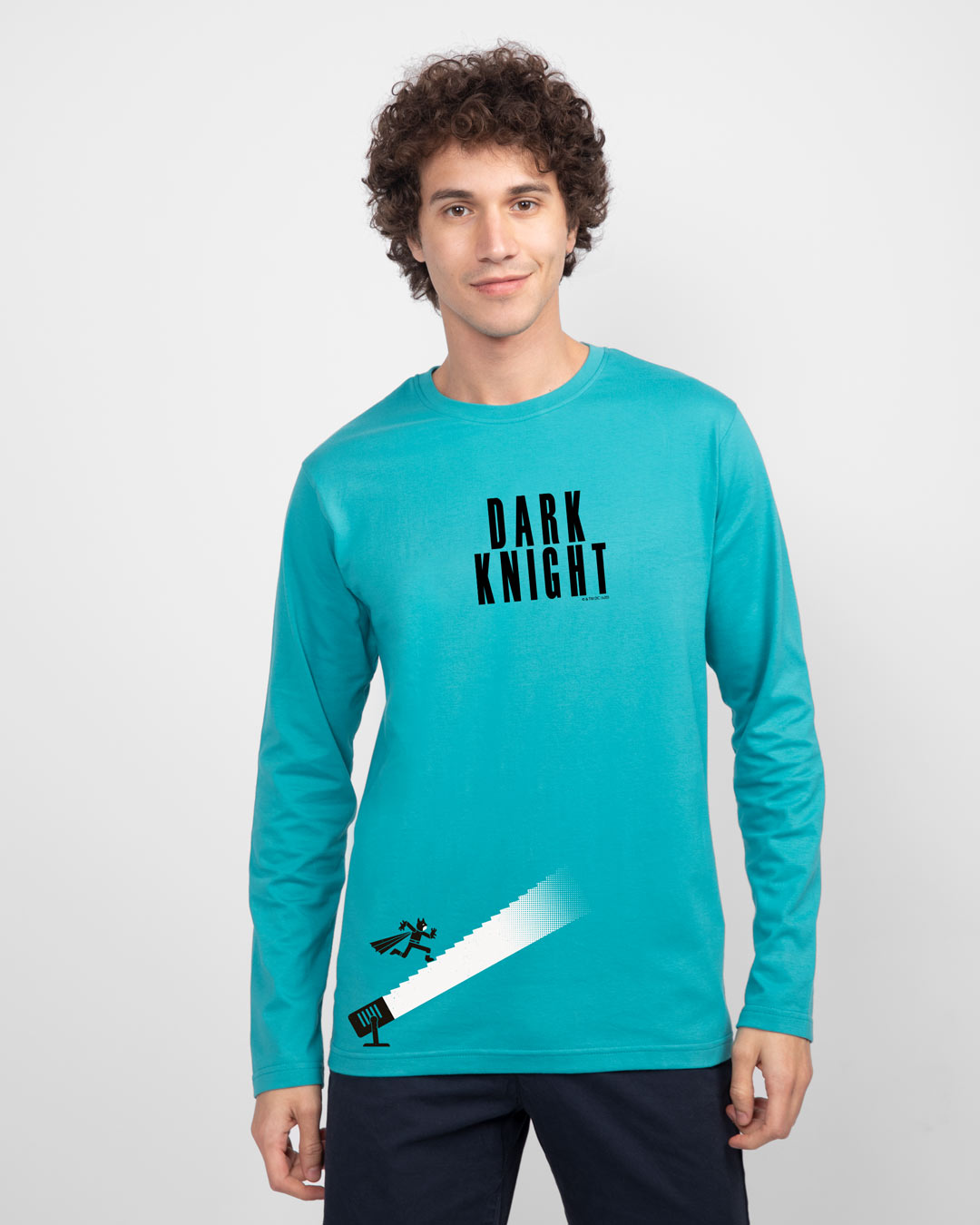 Shop Men's Blue Lightrun Typography T-shirt-Back