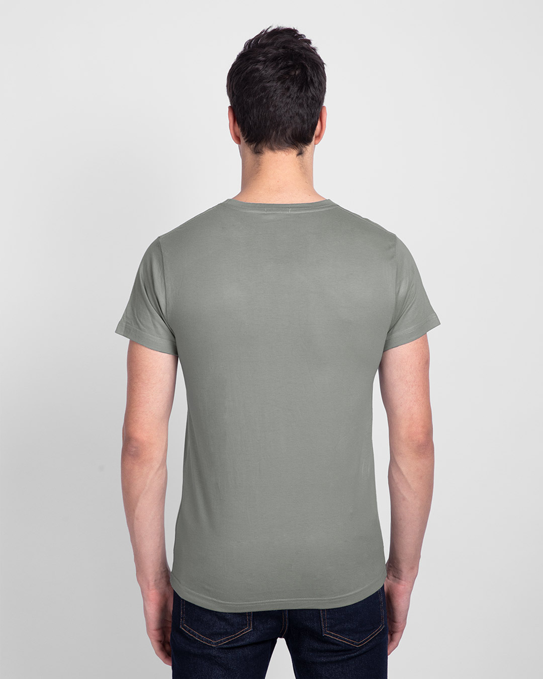 Shop Men's Grey Lightrun Typography T-shirt-Back