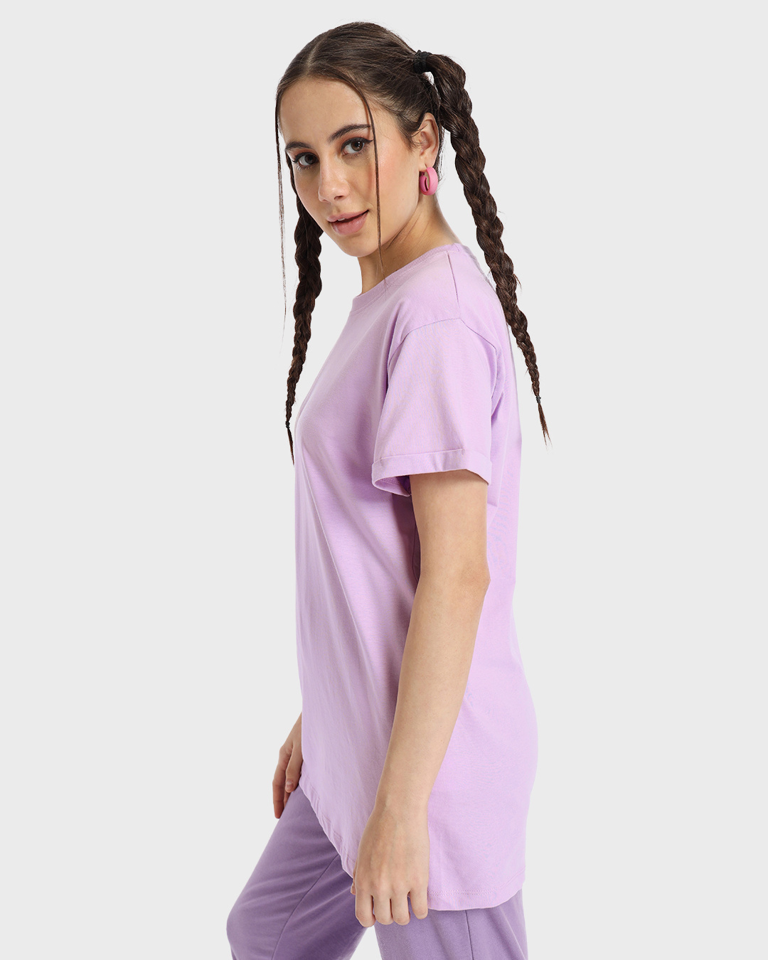 Shop Lilac Bloom Boyfriend T-Shirt-Back