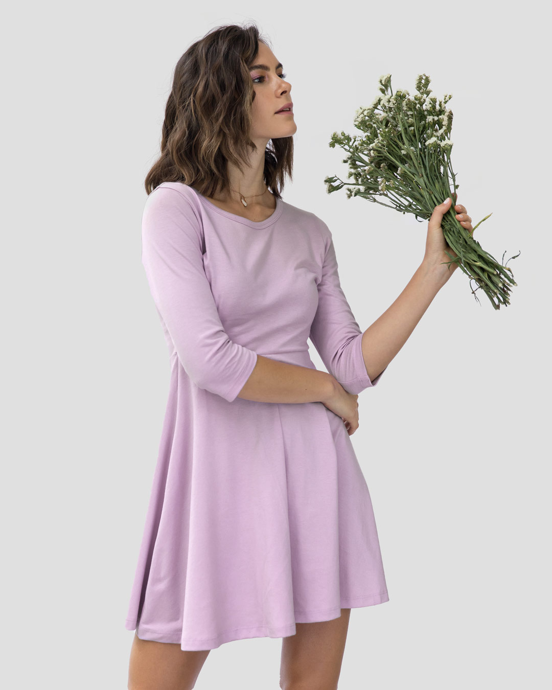 Shop Lilac Breeze Flared Dress-Back