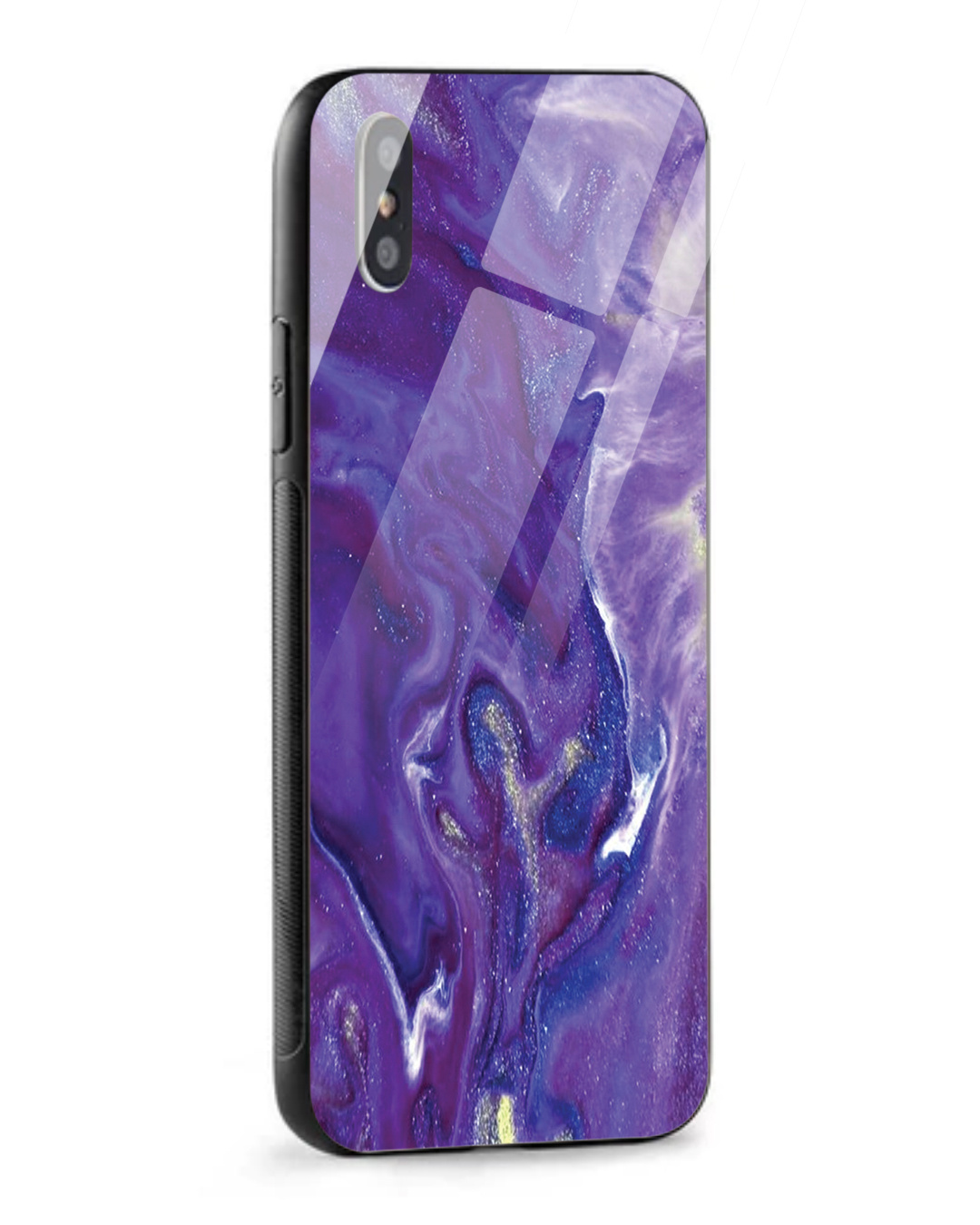 Shop Lilac Resin Texture Premium Glass Cover for Apple iPhone XS-Back