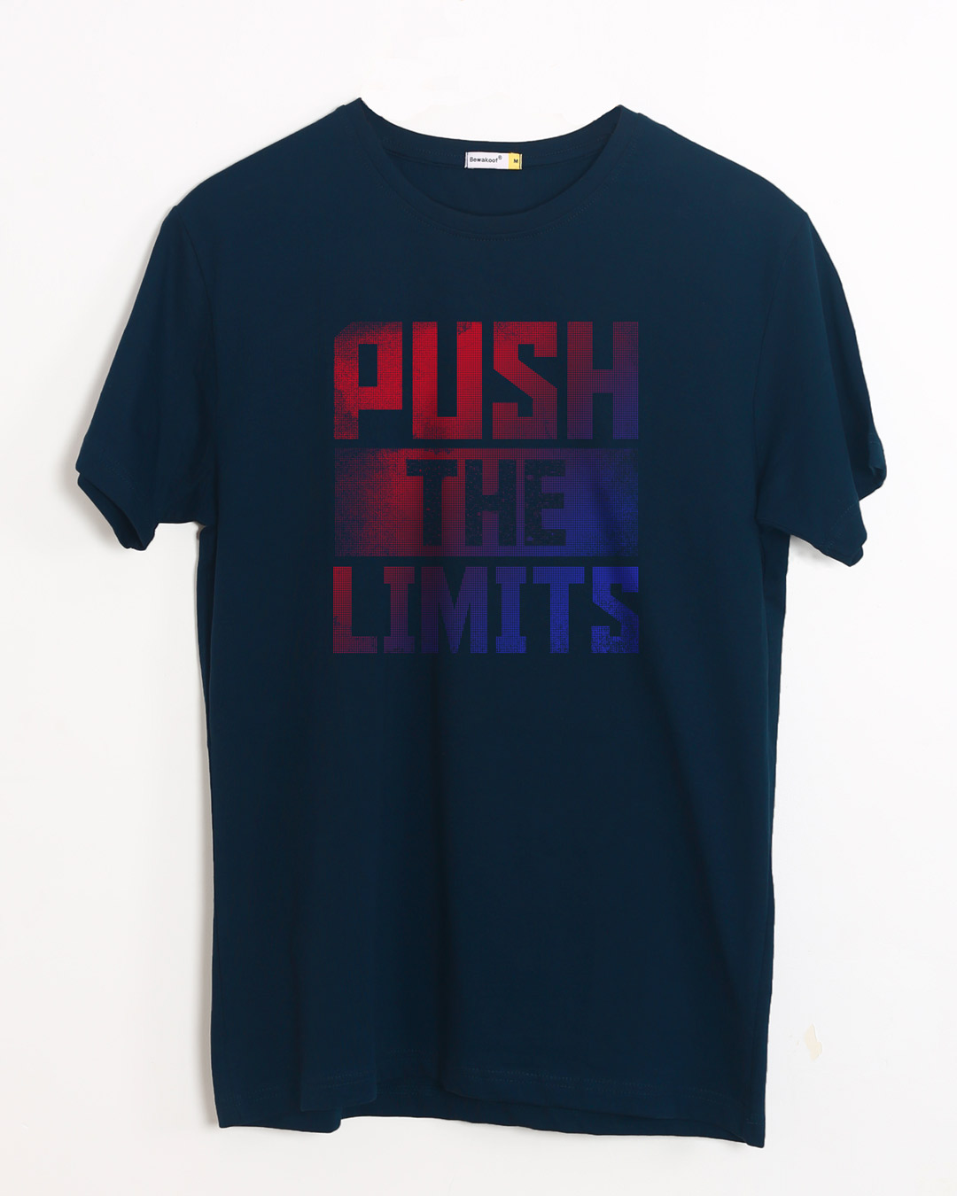 Buy Limits Are Pushed Half Sleeve T-Shirt for Men blue Online at Bewakoof