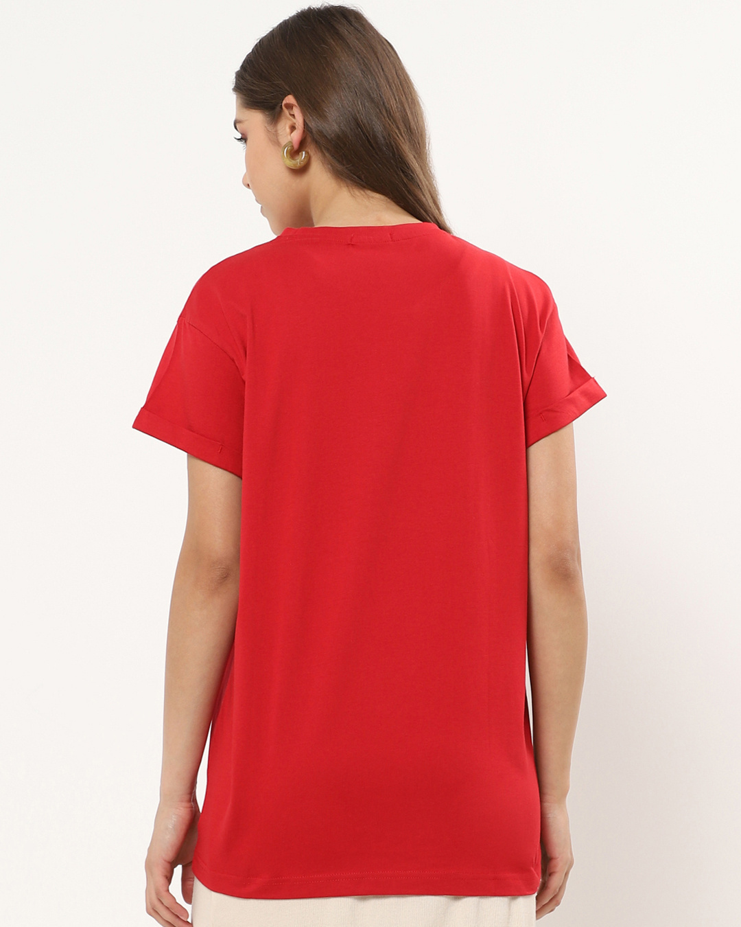 Shop Women's Red Lion King Simba Graphic Printed Boyfriend T-shirt-Back