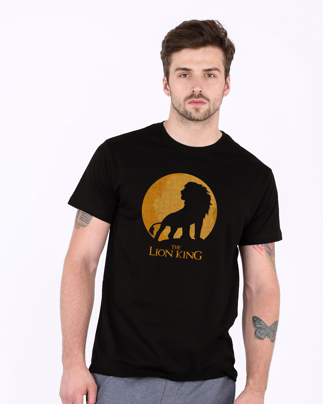 Shop Lion King Sun Half Sleeve T-Shirt (DL)-Back