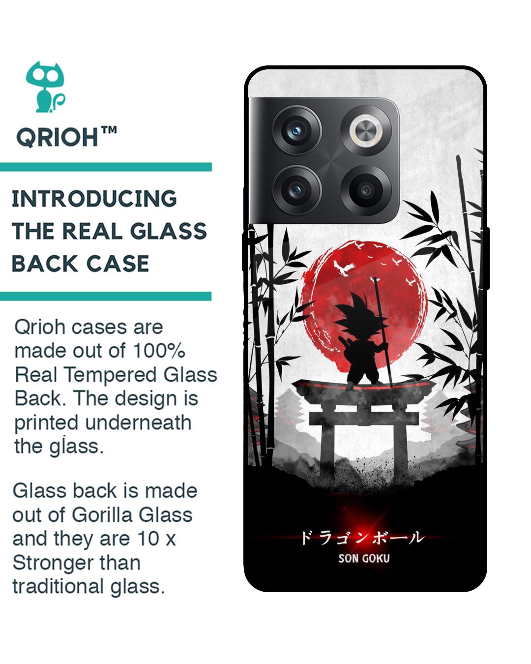 Shop Little Goku Japanese Premium Glass Case for Oneplus 10T 5G (Shock Proof,Scratch Resistant)-Back