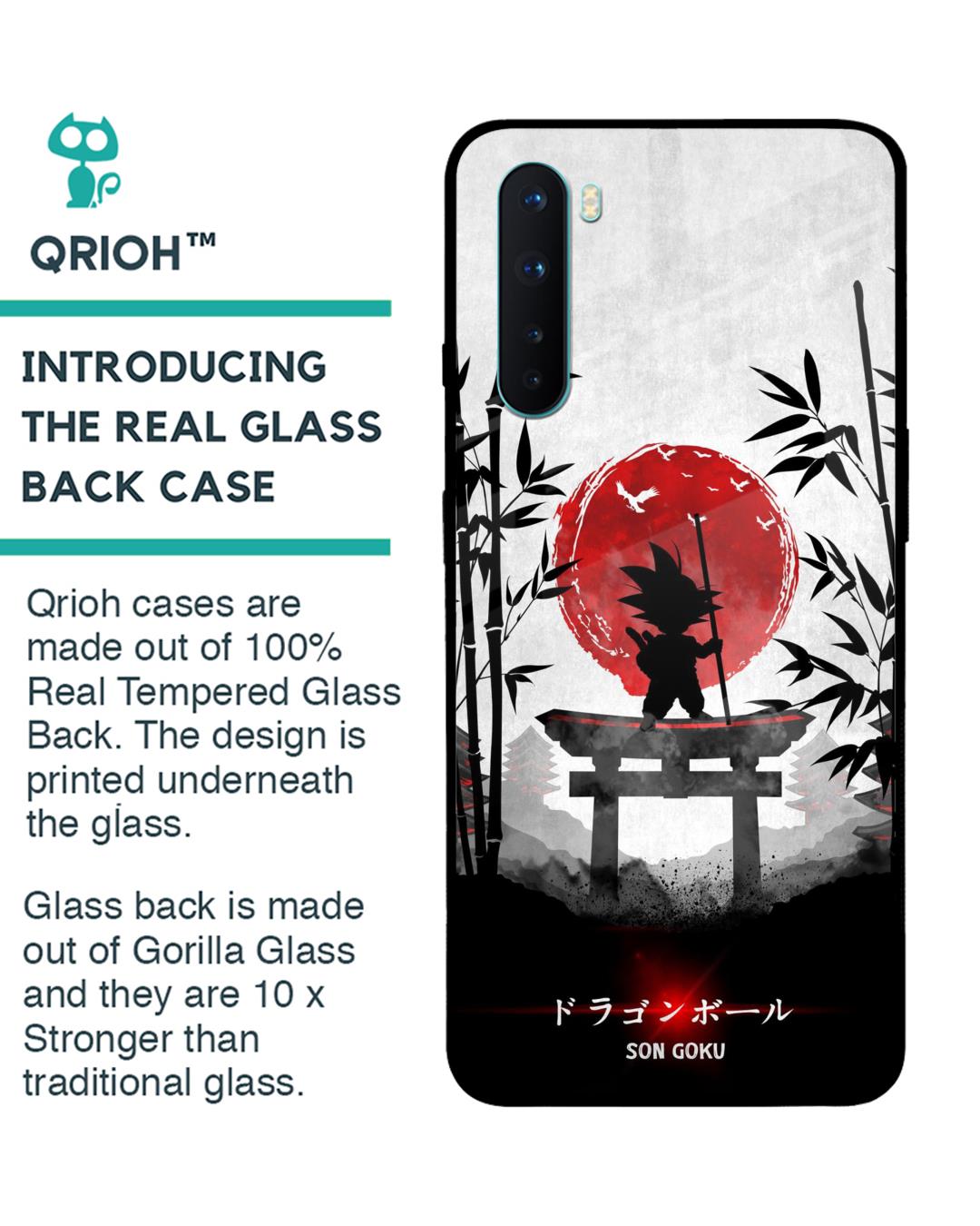 Shop Little Goku Japanese Premium Glass Case for OnePlus Nord (Shock Proof,Scratch Resistant)-Back