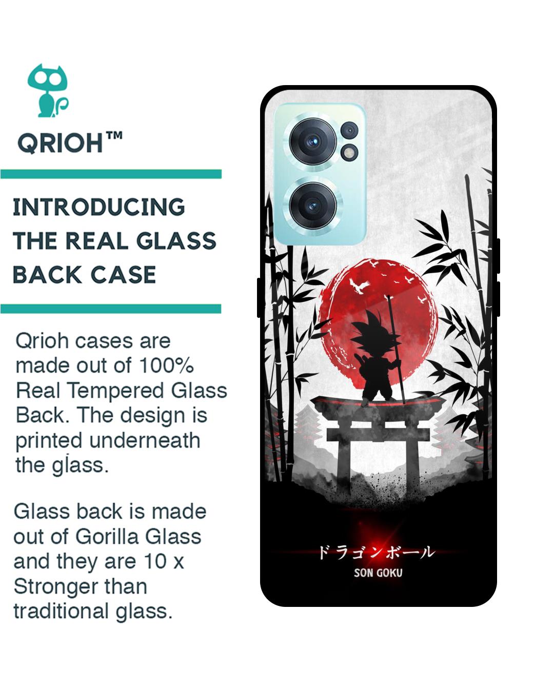 Shop Little Goku Japanese Premium Glass Case for OnePlus Nord CE 2 5G (Shock Proof,Scratch Resistant)-Back
