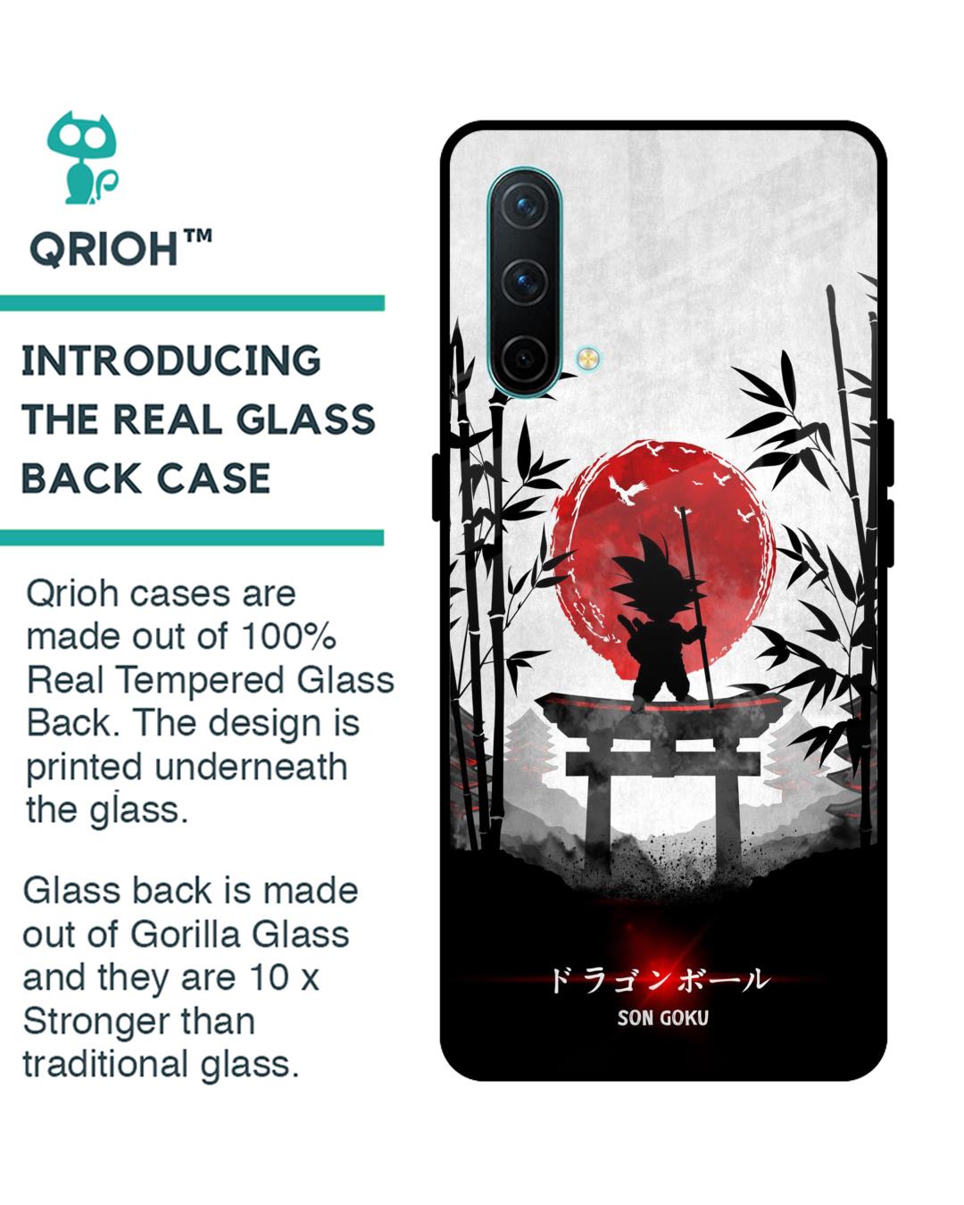 Shop Little Goku Japanese Premium Glass Case for OnePlus Nord CE 5G (Shock Proof,Scratch Resistant)-Back