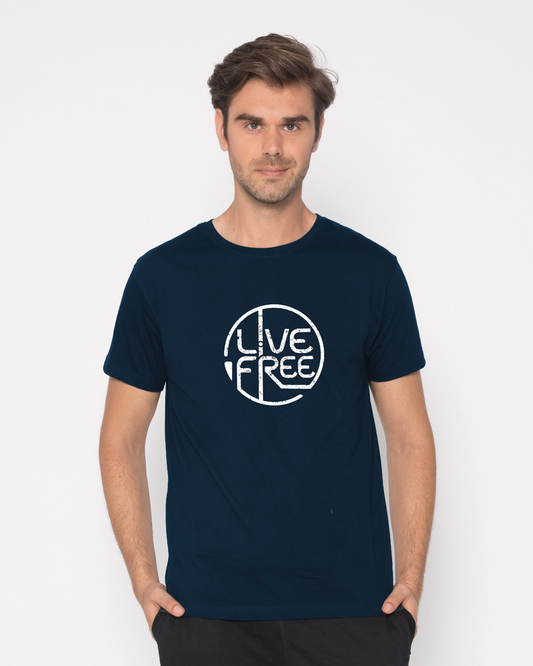 Shop Live Free Half Sleeve T-Shirt-Back