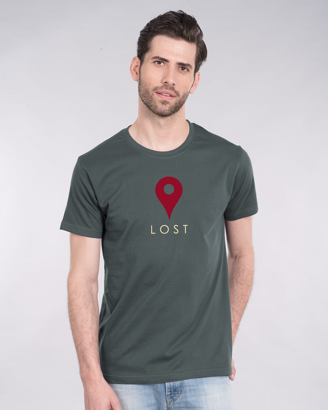 Shop Location-lost Half Sleeve T-Shirt-Back
