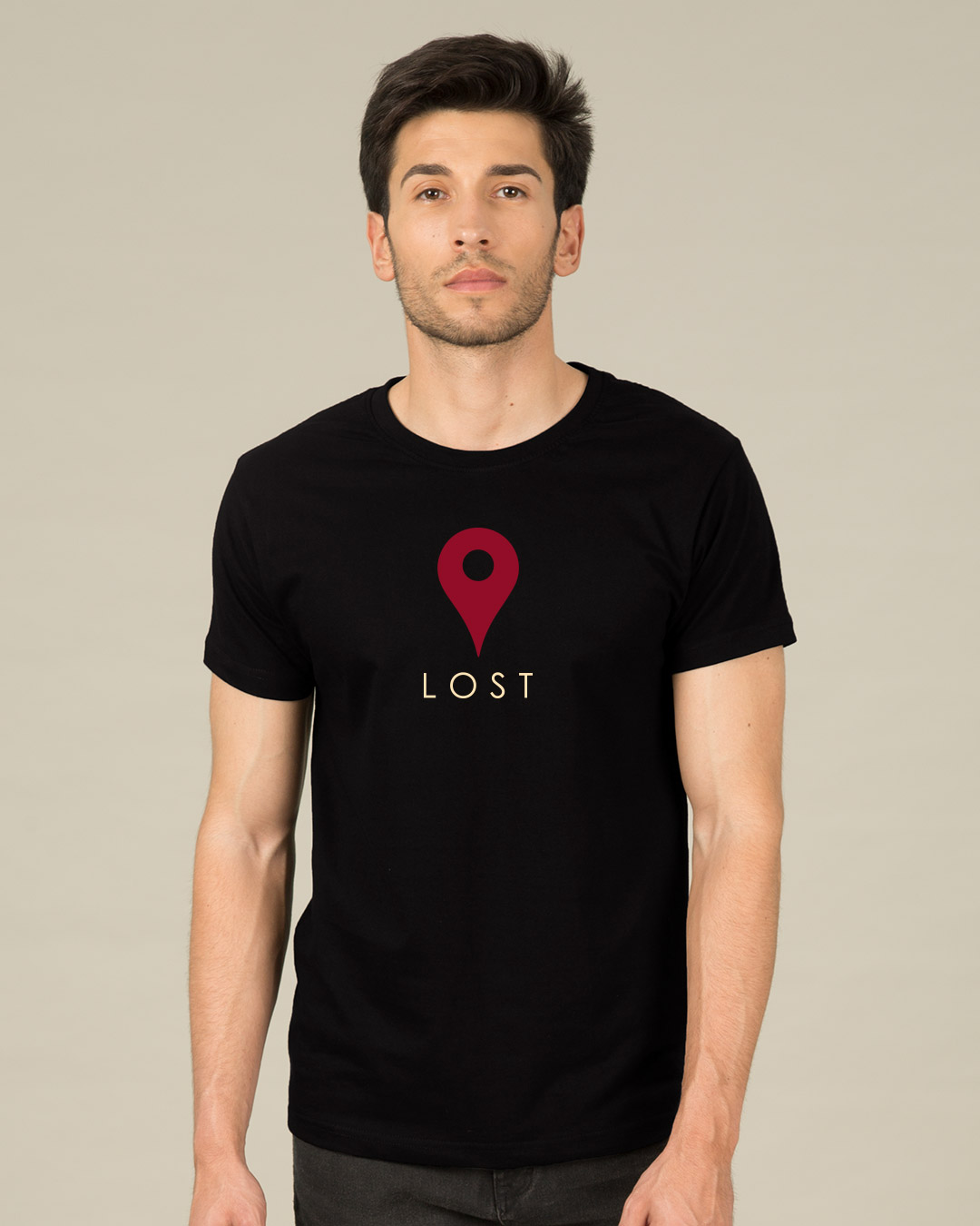 Shop Location-lost Half Sleeve T-Shirt-Back