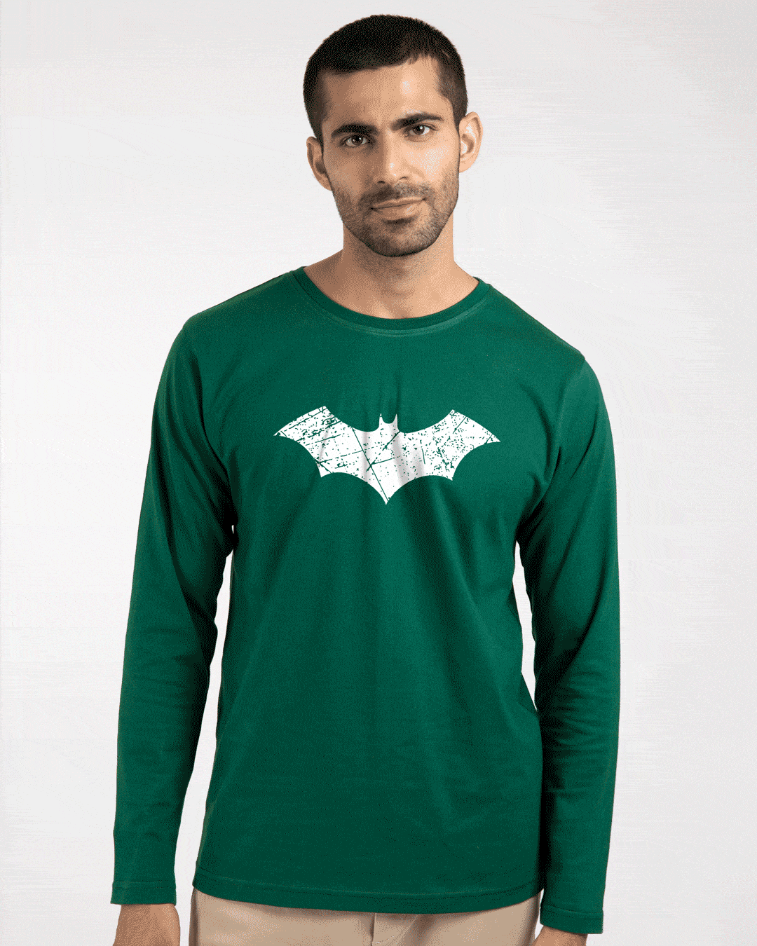 Buy Logo Batman Glow In Dark Full Sleeve T-Shirt for Men green Online ...