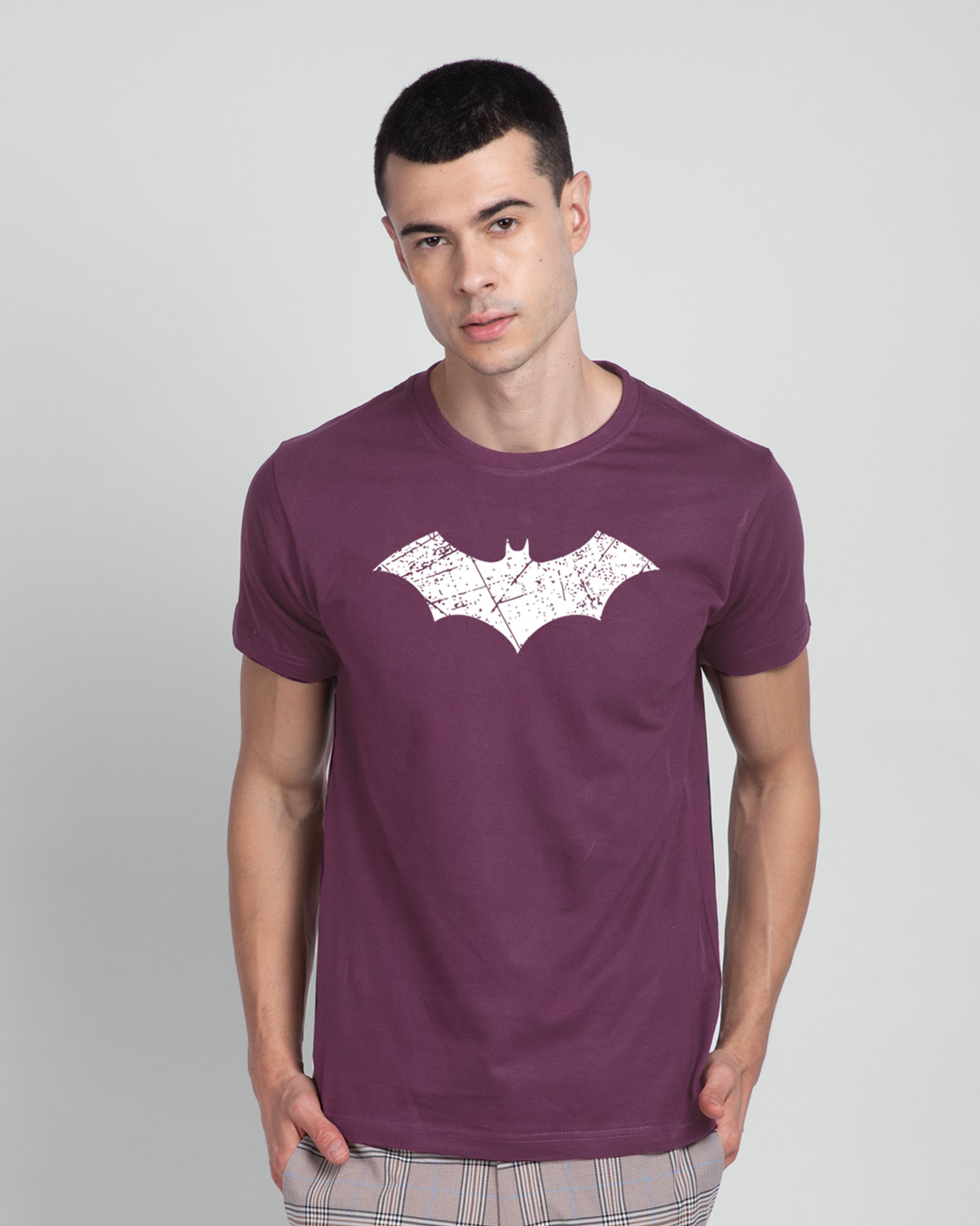 Shop Logo Batman Glow In Dark Half Sleeve T-Shirt-Back