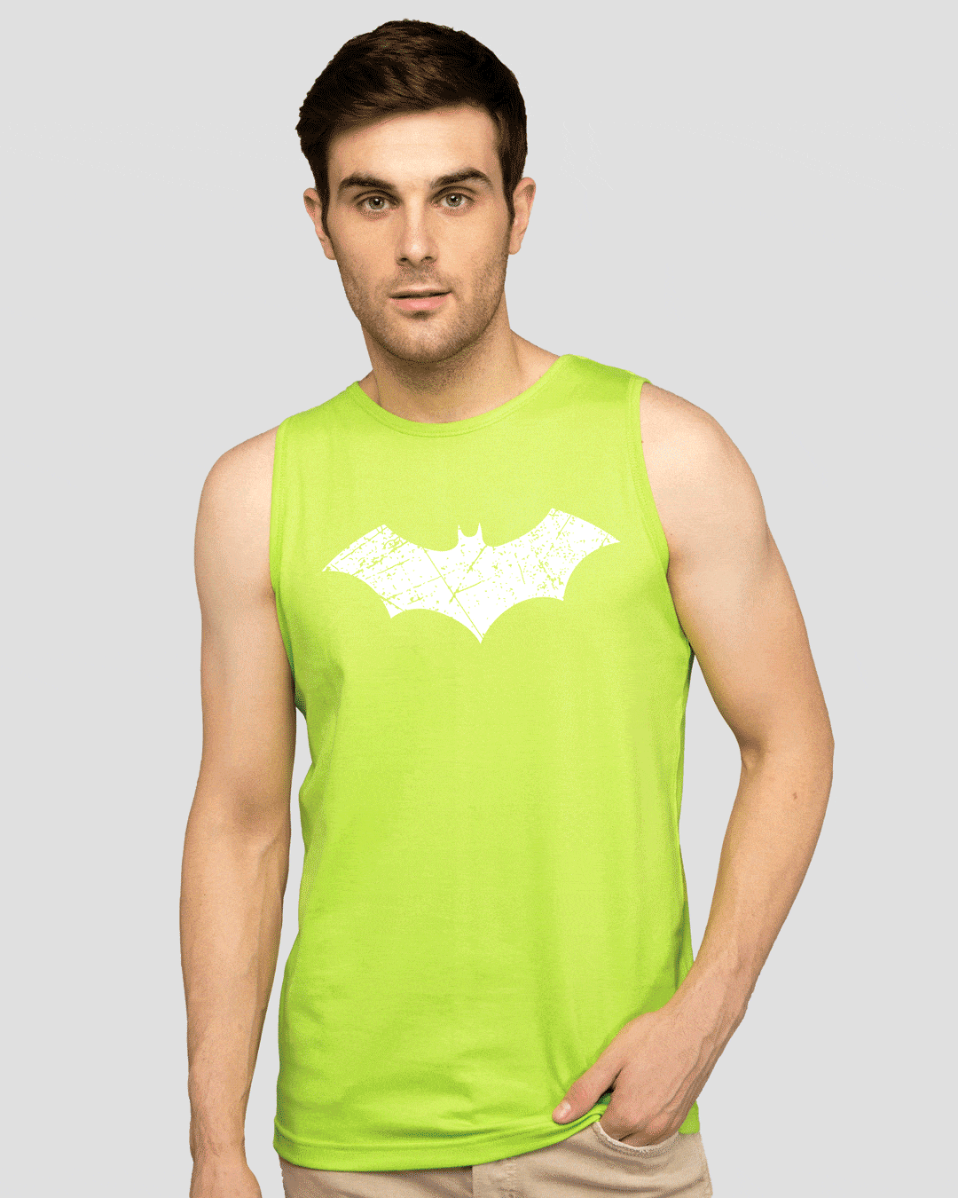Buy Logo Batman Glow In Dark Vest (BML) for Men green Online at Bewakoof