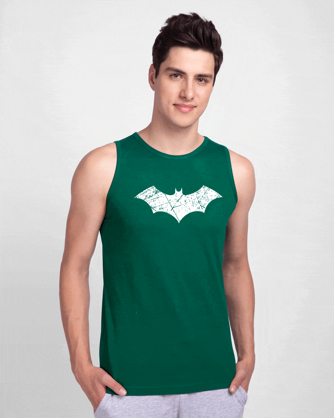 Buy Logo Batman Glow In Dark Vest (BML) for Men green Online at Bewakoof