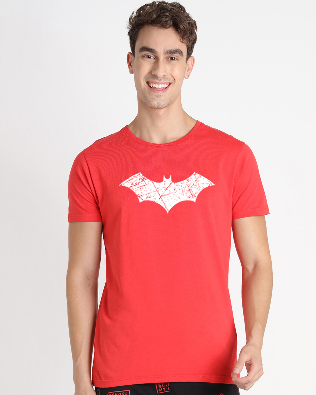 Shop Logo Batman Round Neck T-Shirt (BML) (GID)-Back