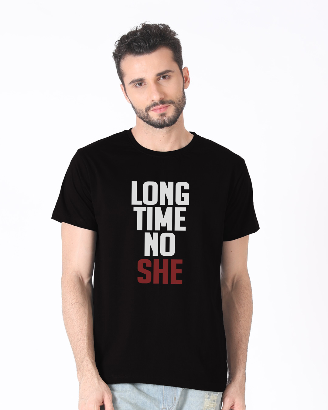 Shop Long Time Half Sleeve T-Shirt-Back