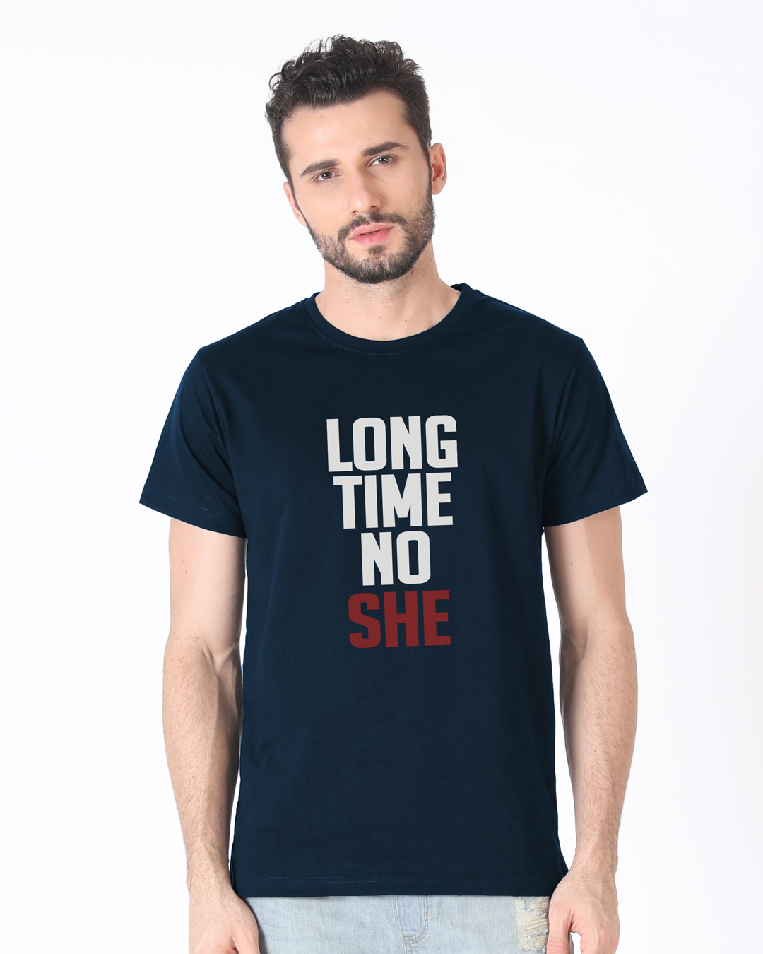 Shop Long Time Half Sleeve T-Shirt-Back
