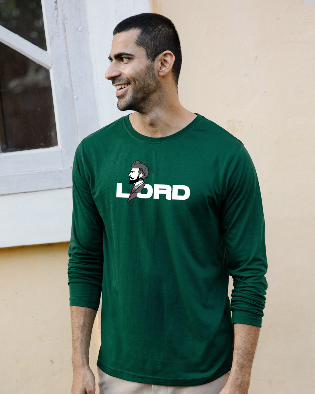 

Lord Full Sleeve T-Shirt Men' Printed Full Sleeve T-Shirt Bewakoof.com, Green