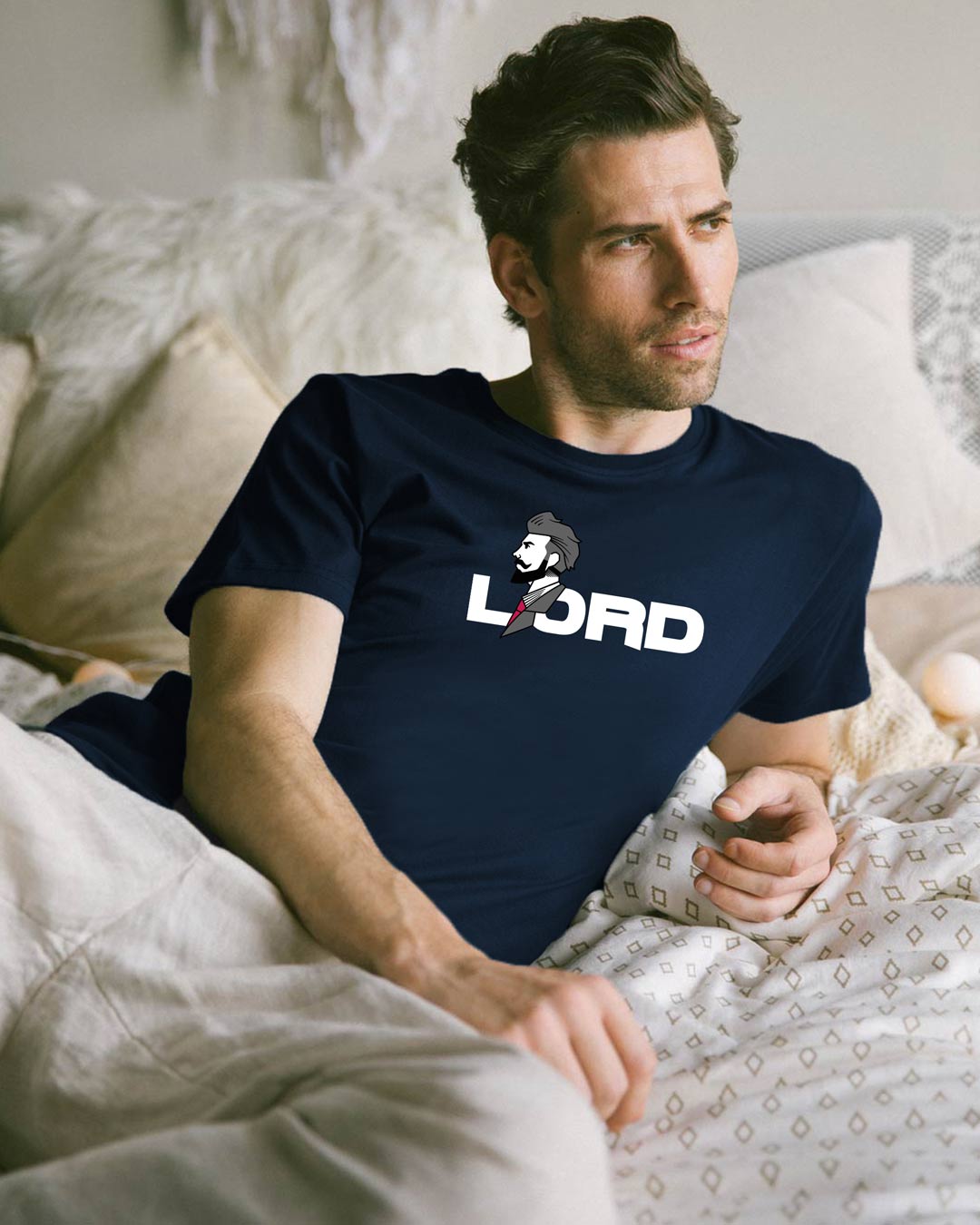 

Lord Half Sleeve T-Shirt Men' Printed T-Shirts Bewakoof.com, Blue