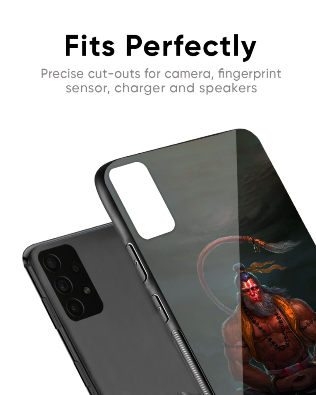 Shop Lord Hanuman Animated Premium Glass Case for Apple iPhone 12 Pro (Shock Proof, Scratch Resistant)-Back