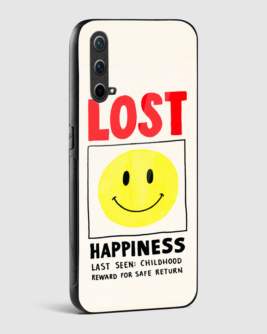 Shop Lost Happiness Premium Glass Case for OnePlus Nord CE 5G-Back