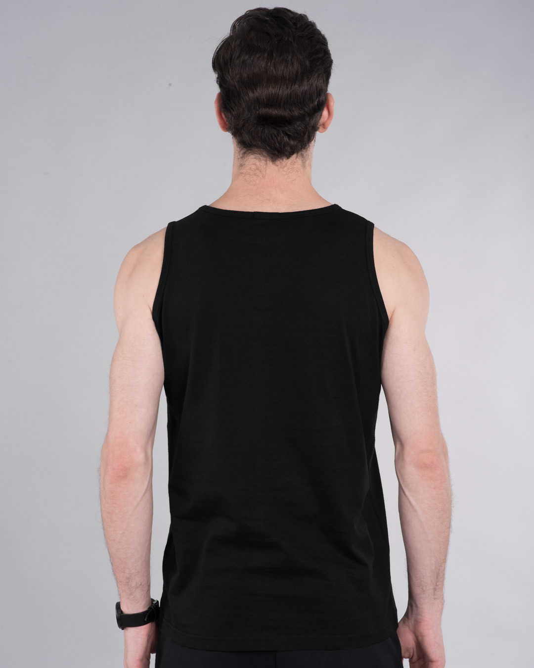 Shop Men's Black Lost In Time Graphic Printed Vest-Back