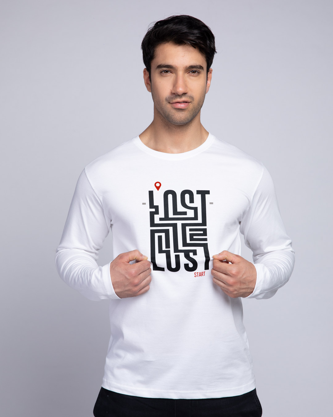 Shop Lost Maze Full Sleeve T-Shirt (Hidden Message)-Back