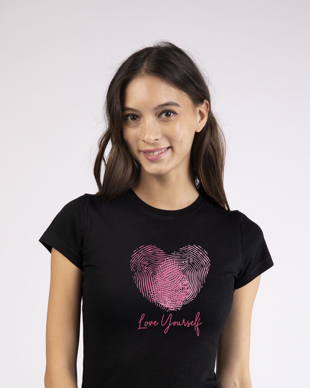 Love Fingerprint Half Sleeve T-Shirt