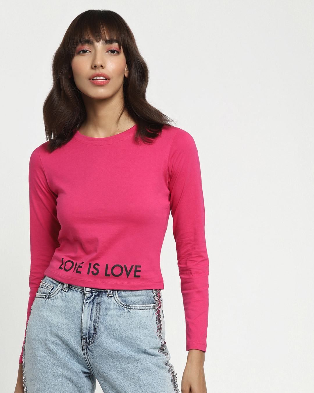 Shop Love is Love Full Sleeve Snug Blouse-Back