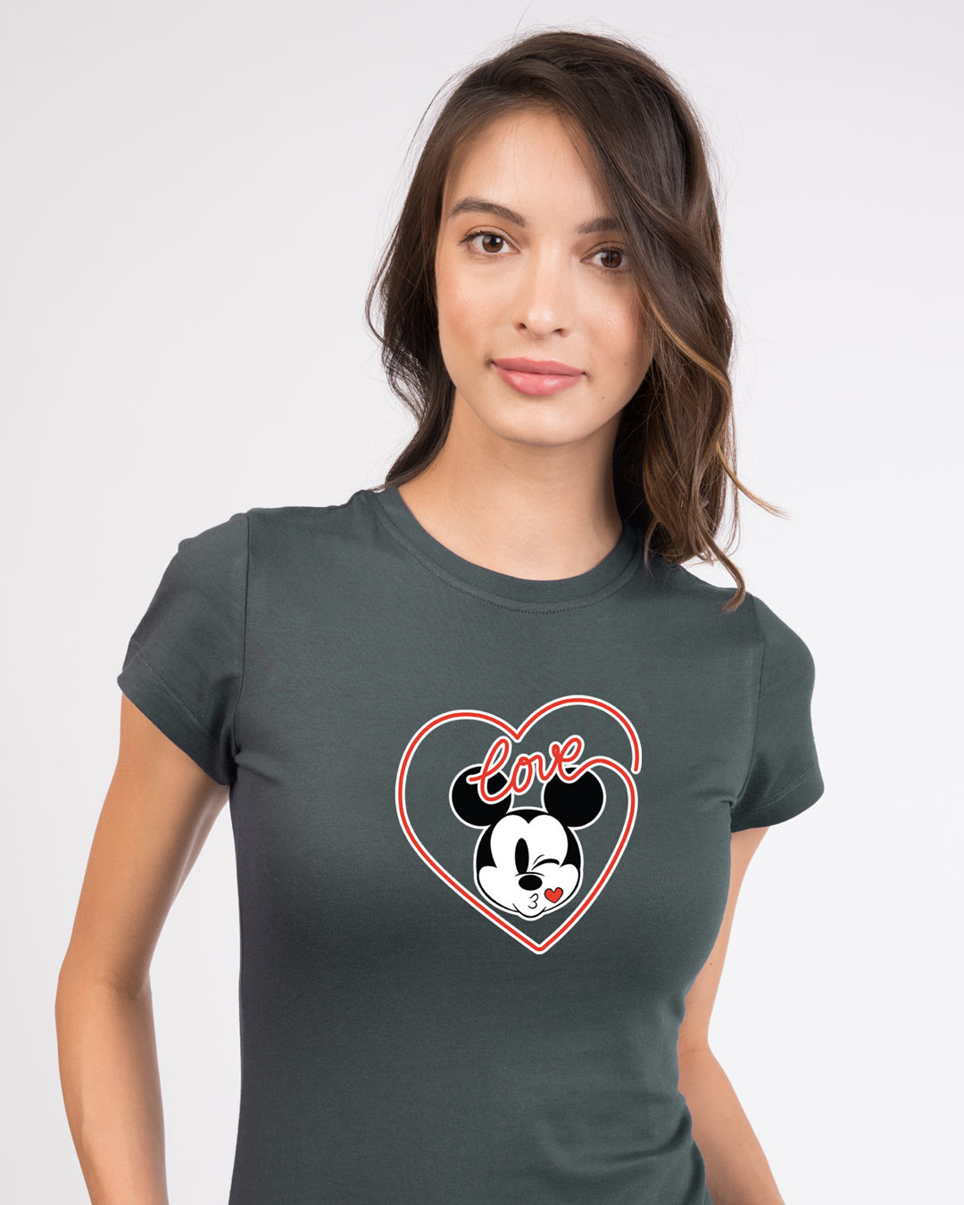 Love Mickey Hearts Half Sleeve T-Shirt (DL)